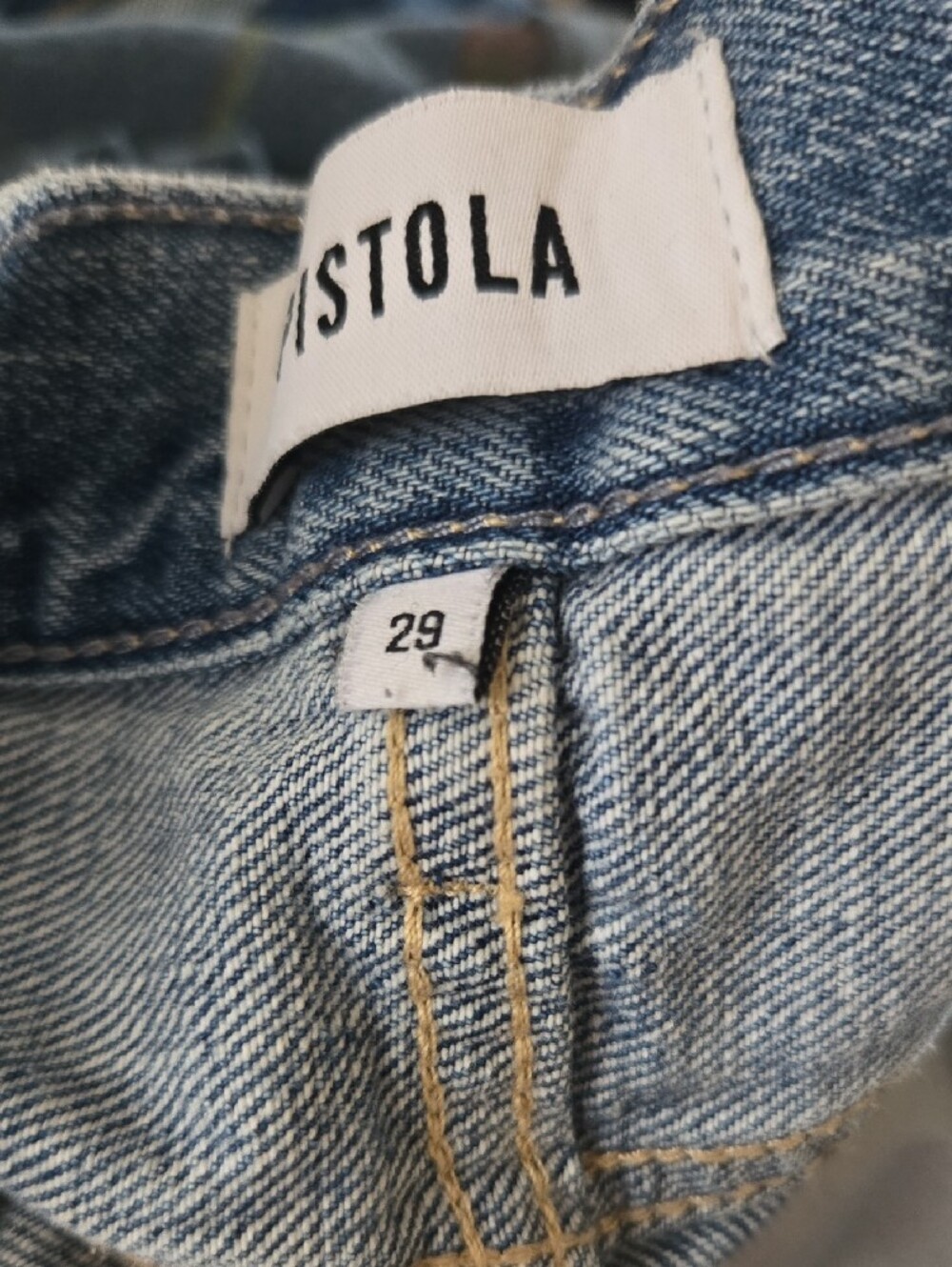 PISTOLA Cassie Super High Rise Straight Jeans Light Distressed Button Fly sz 29 - Picture 10 of 12